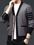 Knitted Cardigan Korean Fashion V-neck Coat - MAXIME