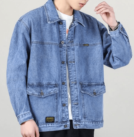 Jacket Top Denim Short Gown Men - MAXIME