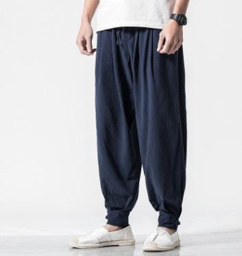 Linen casual trousers loose harem pants - MAXIME