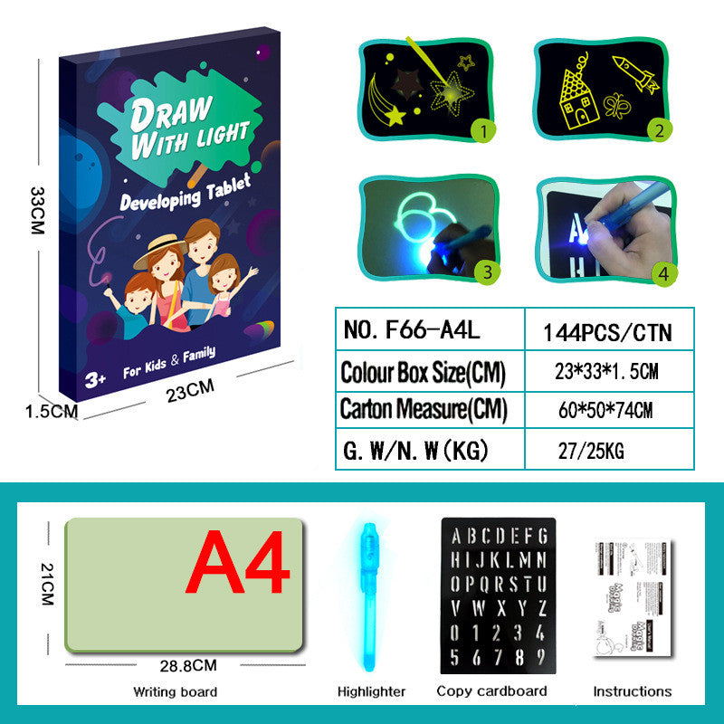 Educational Toy Drawing Pad 3D Magic 8 Light Effects - MAXIME