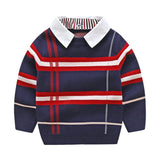 Boys plaid jacquard sweater - MAXIME