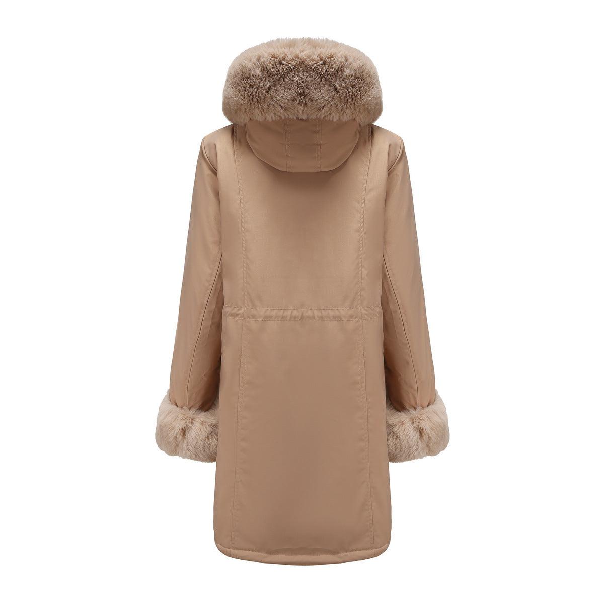 Women's Collar Mid-length Long Sleeve Parka - MAXIME