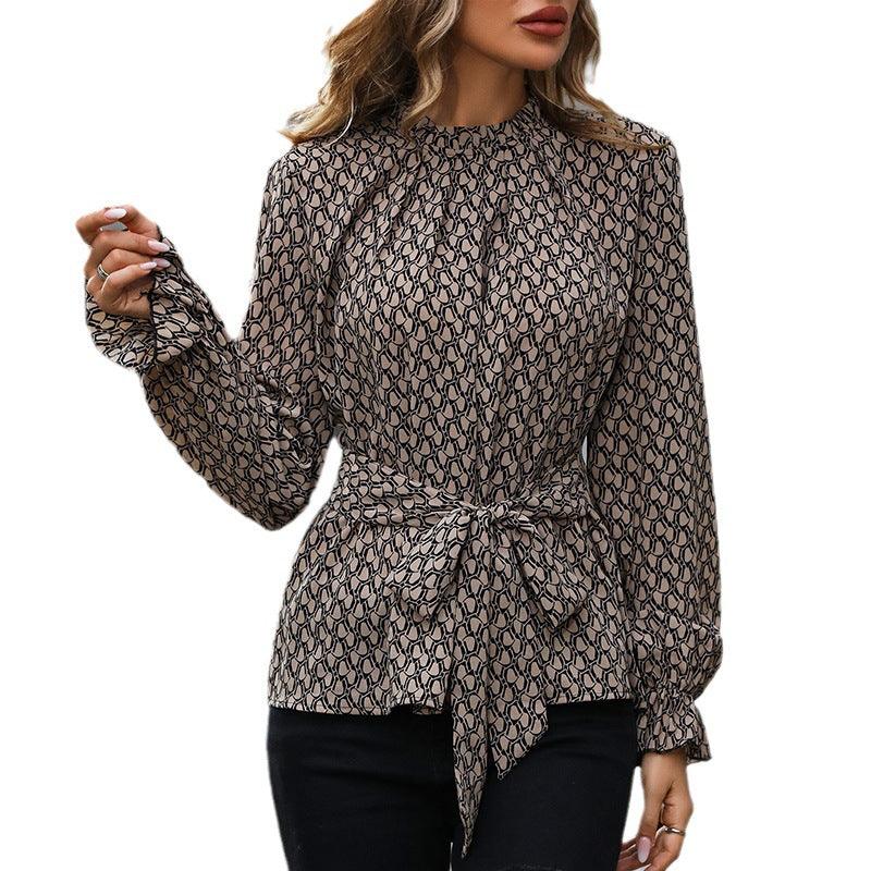 Maxime Clothing Cross-border Long Sleeve Printed Shirt - MAXIME