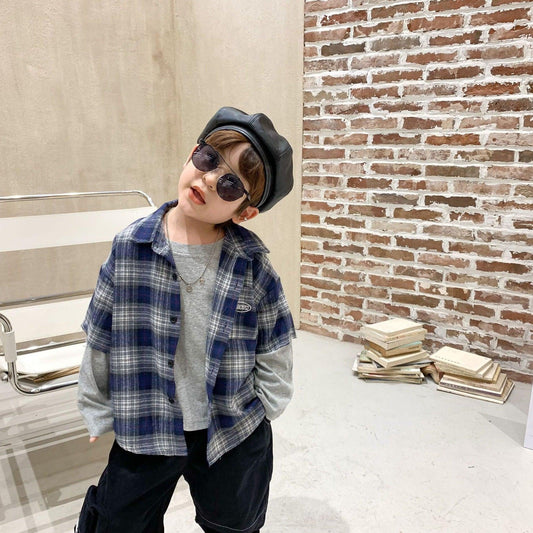 Boys plaid t-shirt - MAXIME