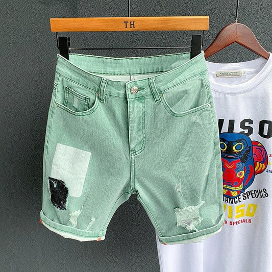 Ripped denim shorts - MAXIME