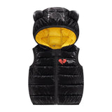 Boys Girls Sleeveless Waistcoat Kids Outerwear Vests Children Hooded Jackets - MAXIME