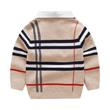 Boys plaid jacquard sweater - MAXIME