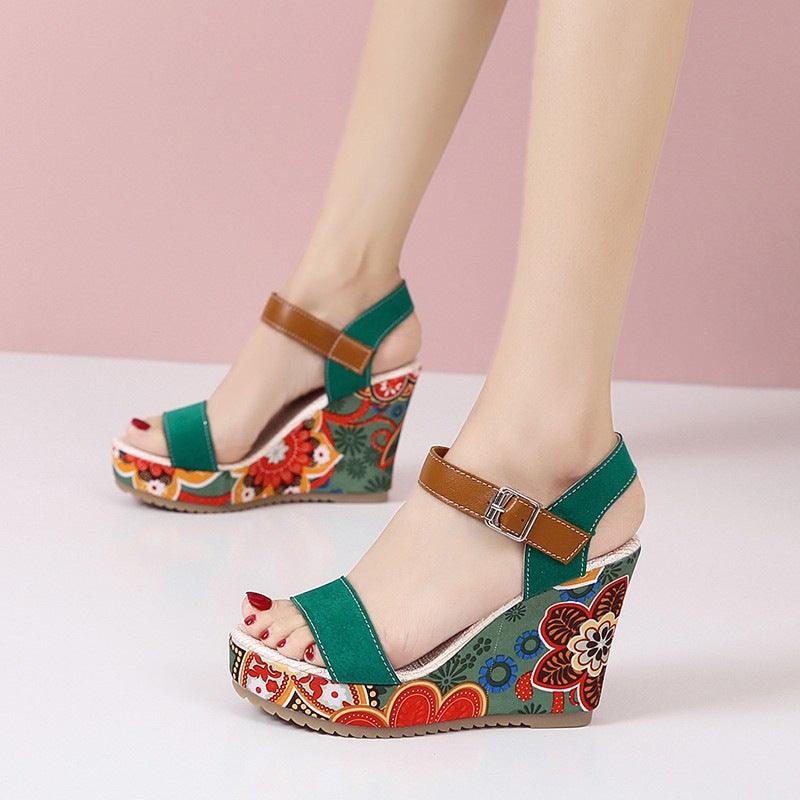 High Wedge Sandals - MAXIME