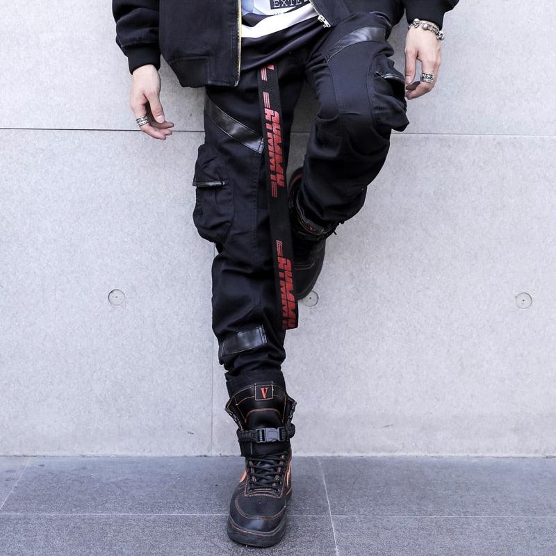 Leather Pocket Splice Cargo Pant - MAXIME