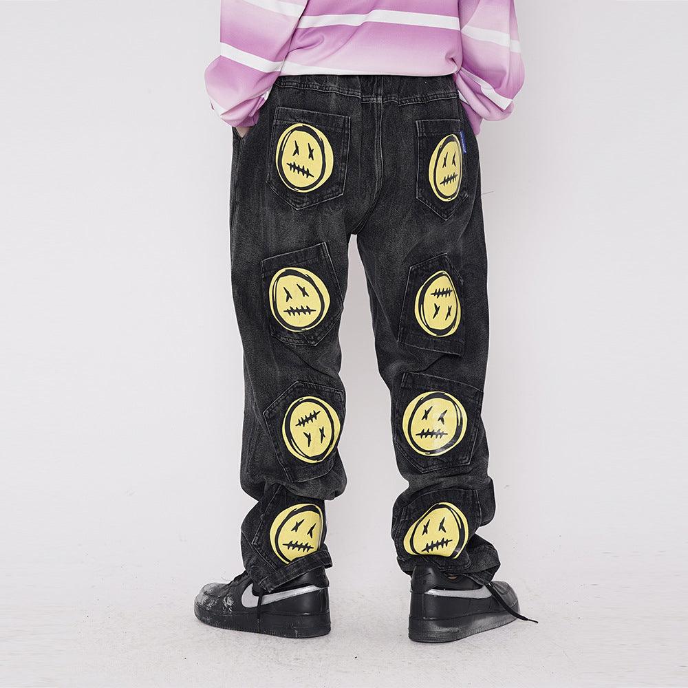 Maxime Smiley print jeans for men - MAXIME