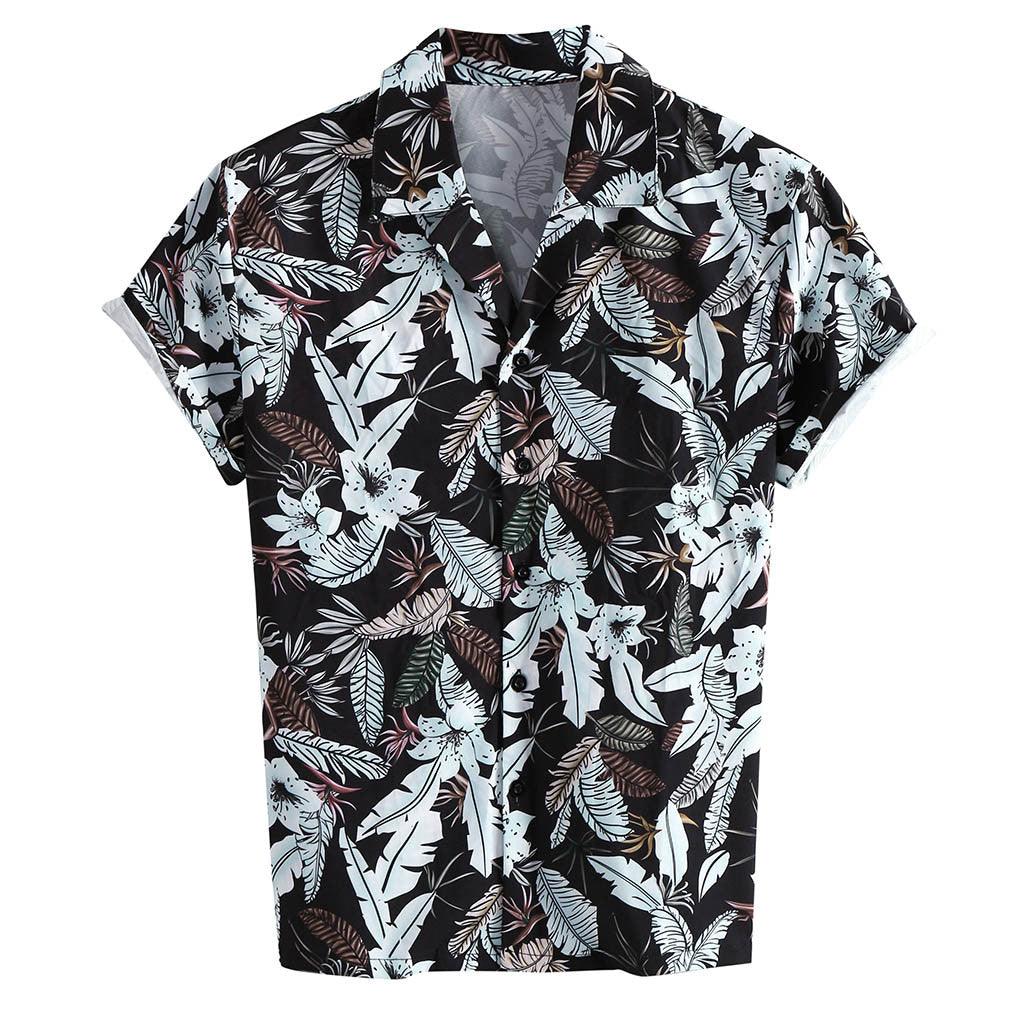 MAXIME Small leaf short sleeve shirt - MAXIME