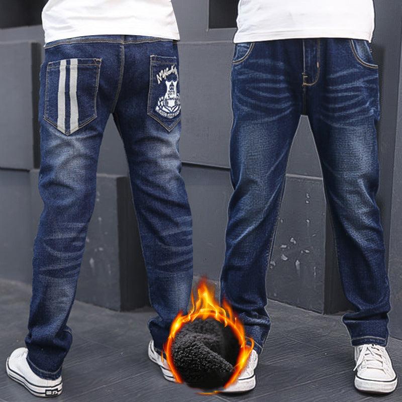 Warm and fleece boy jeans - MAXIME