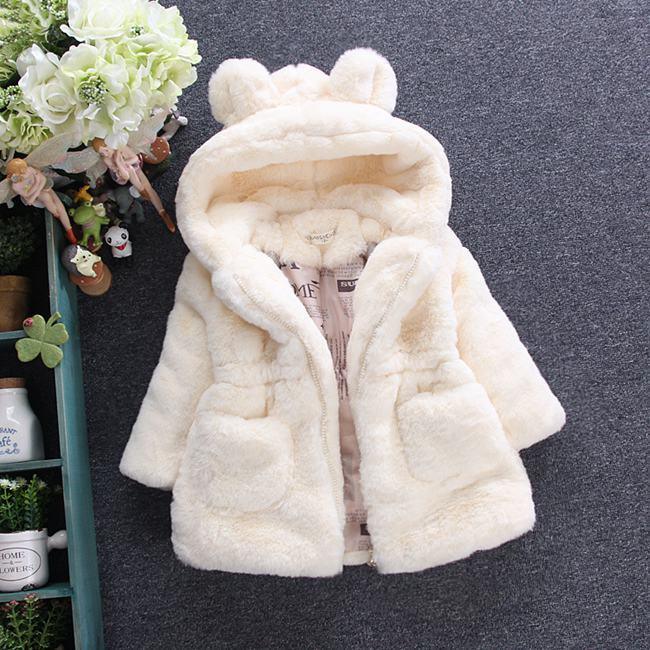 A girl's fur coat for autumn and winter - MAXIME