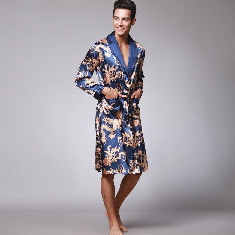 men silk robe - MAXIME