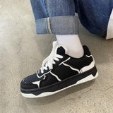 Black And White Color Contrast Panda Shoes - MAXIME