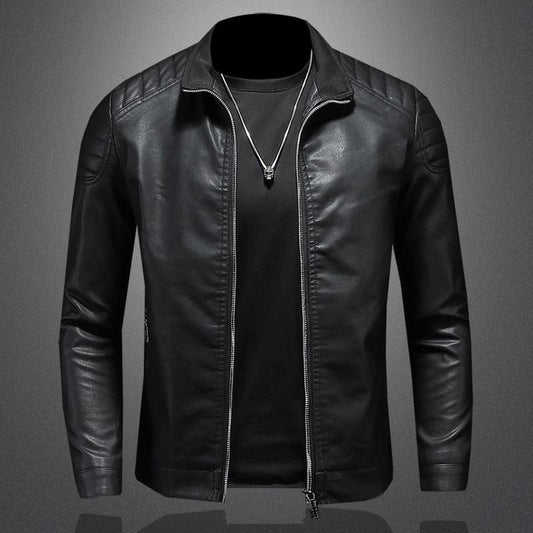 Men's Leather Jacket Thin Coat - MAXIME