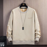 Trendy Casual Suede Round Neck Sweater For Men - MAXIME