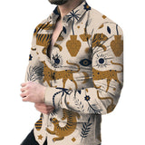 Men's Casual Long Sleeved Large Floral Shirt - MAXIME