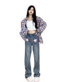 High Waist Hollow-out Jeans For Women - MAXIME