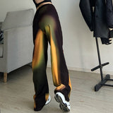 Rainbow Print Casual Pants - MAXIME