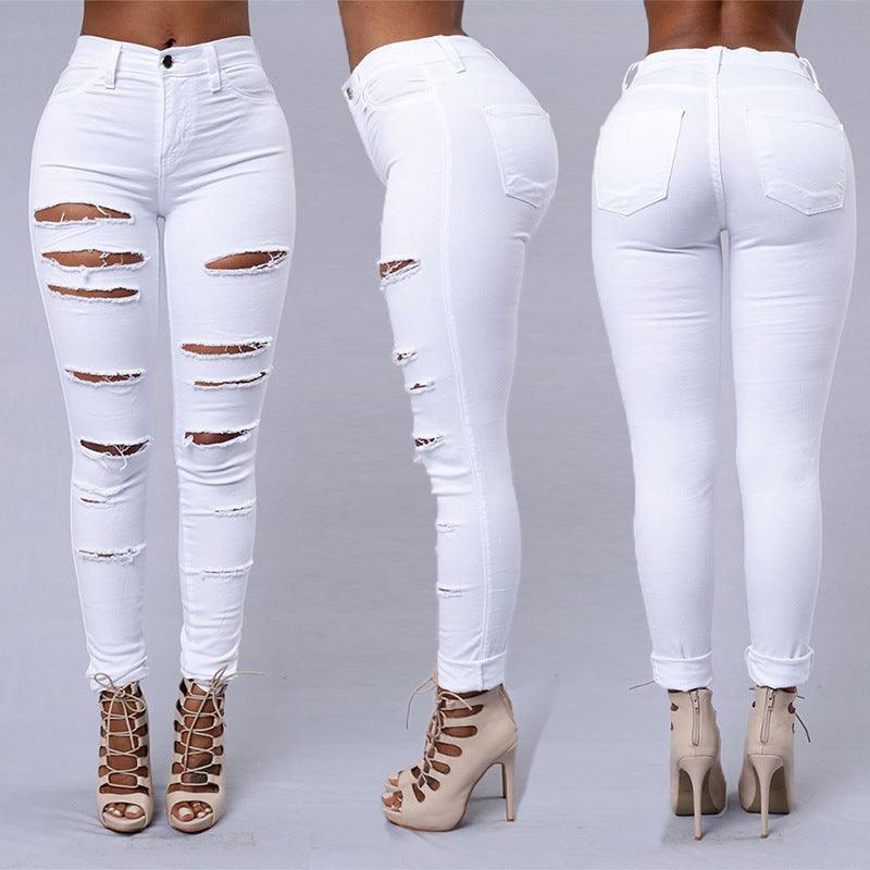 Jeans Women Skinny Trousers Casual High Waist Pencil Pants - MAXIME