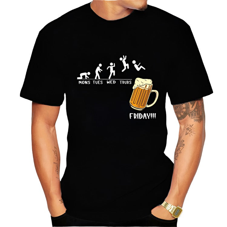 Men's And Women's T-shirt Beer - MAXIME