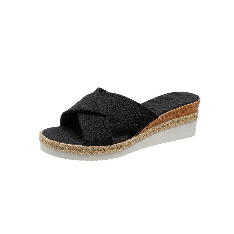 Women Hemp Wedge Sandals - MAXIME