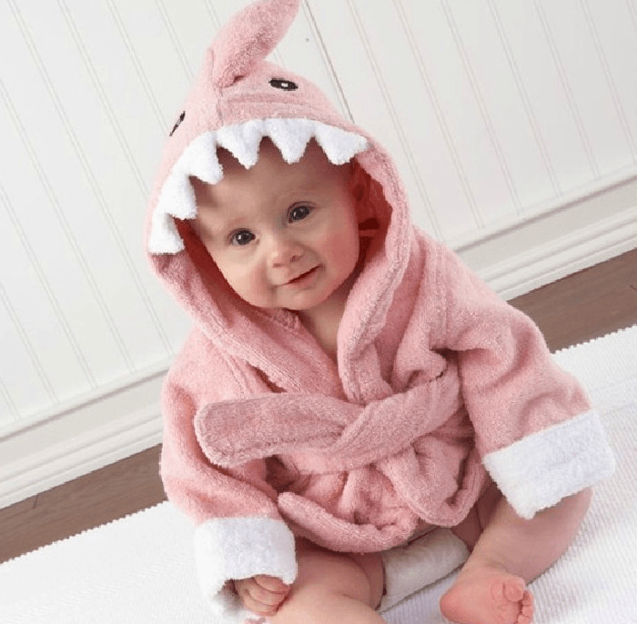 Cartoon Cute Animal Modeling Baby Bath Towels Baby Bathrobes Cotton Children's Bathrobes Baby Hooded - MAXIME