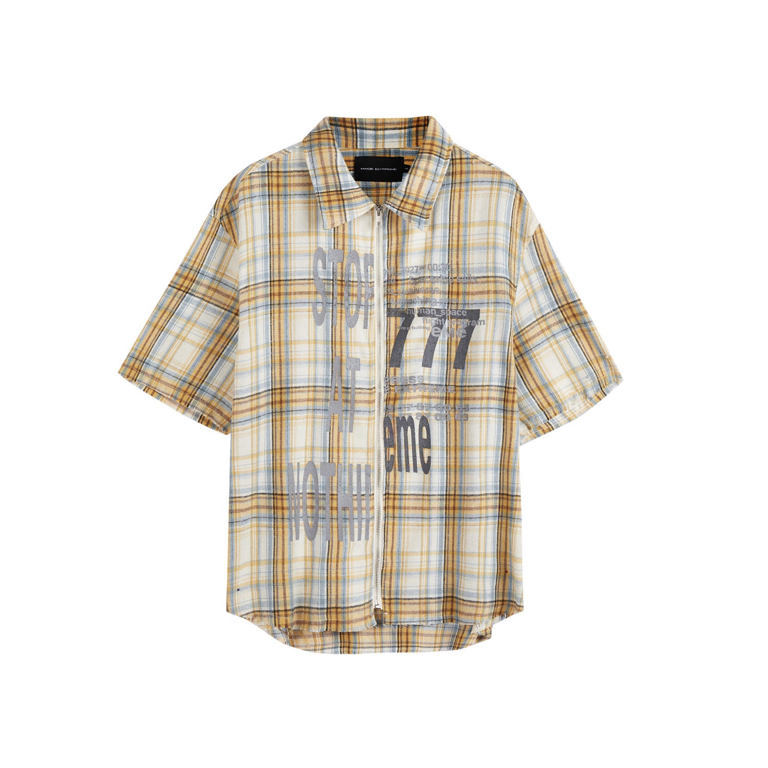 Short Sleeve Plaid Shirt - MAXIME