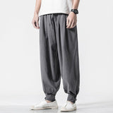 Linen casual trousers loose harem pants - MAXIME