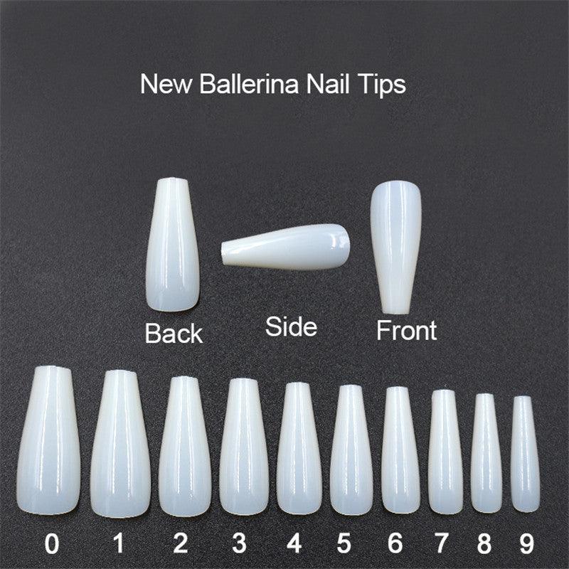 500 tablets of transparent natural color ballet fake nails - MAXIME