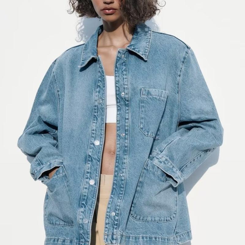 Loose Denim Jacket Coat Women's Jeans - MAXIME