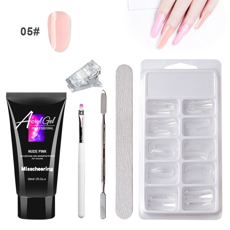 Gel Nail Art Without Paper Holder Quick Model Painless Crystal Gel Set - MAXIME