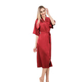 Maxime Satin Kimono Robes For Women Bride Long Robe Sleepwear - MAXIME