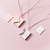 Letter Envelope Pendant Confession Locket Necklace Jewelry Special Gifts - MAXIME