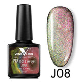 9D Gel Varnish Cat Eye Magic Chameleon Gel Multicolor 5ml Nail Gel Polish - MAXIME