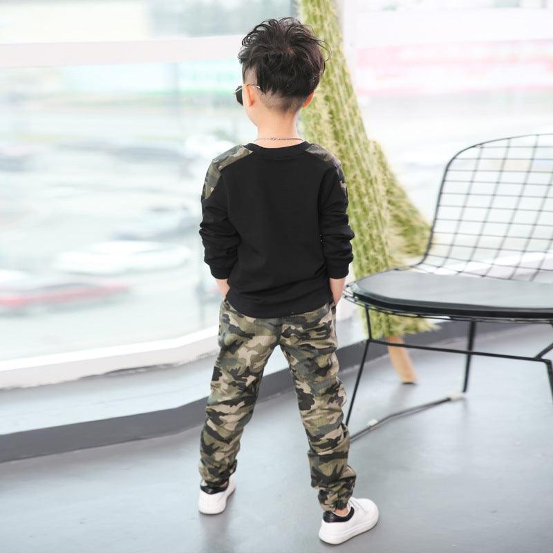 Camouflage long sleeve kids suit - MAXIME