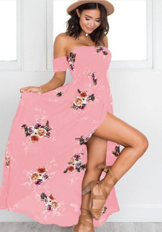 Women Off shoulder beach summer dresses - MAXIME