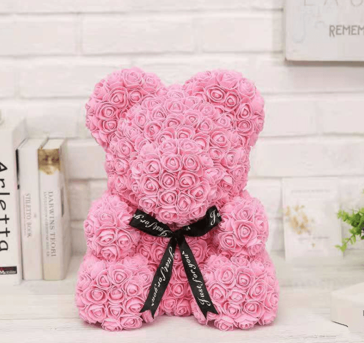 25cm Cute Flower Rose Bear Handmade Valentines Gift - MAXIME