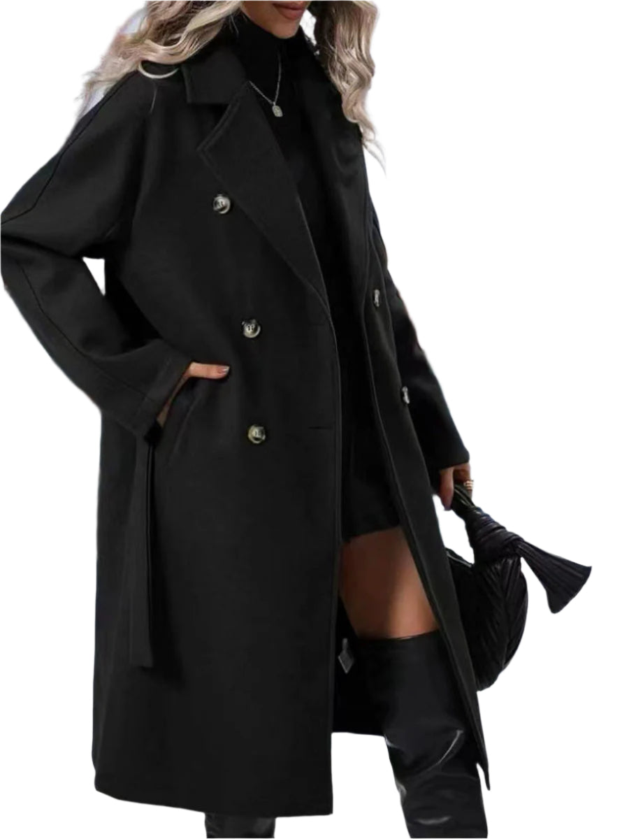 Double-breasted Long Jacket Women