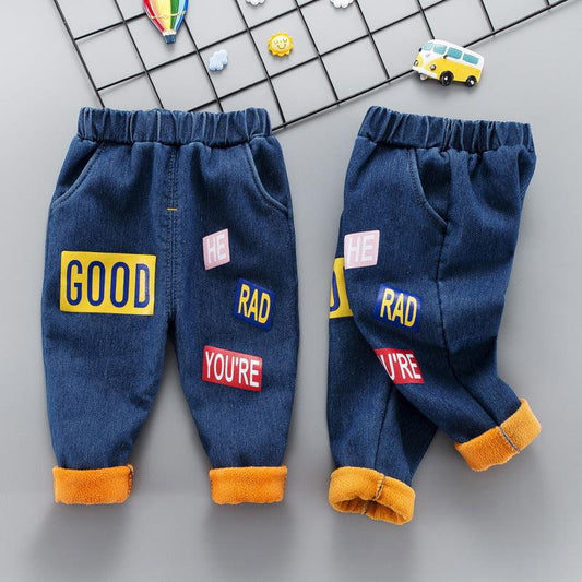 Baby winter plus velvet jeans - MAXIME