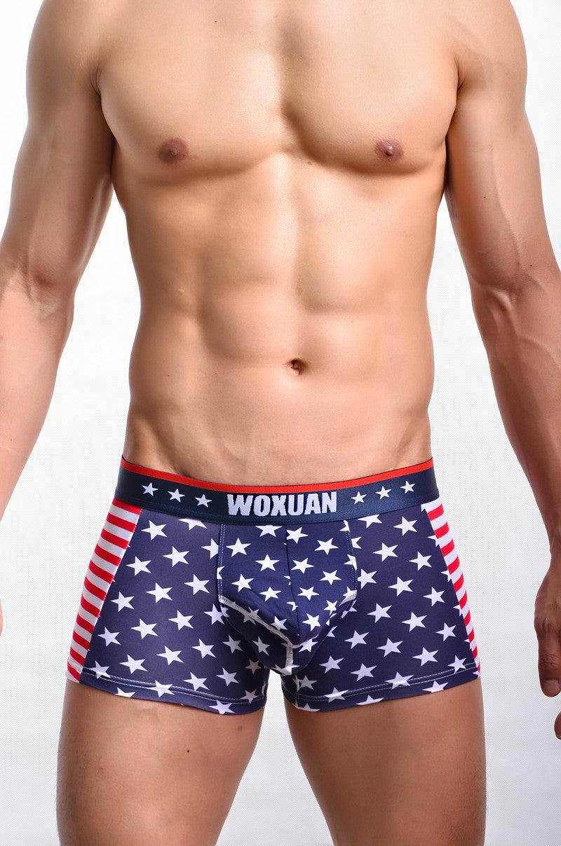 American flag printed ribbed boxers - MAXIME