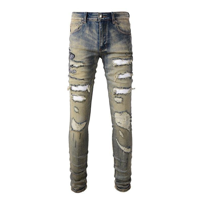 MAXIME High Street Embroidered Jeans - MAXIME