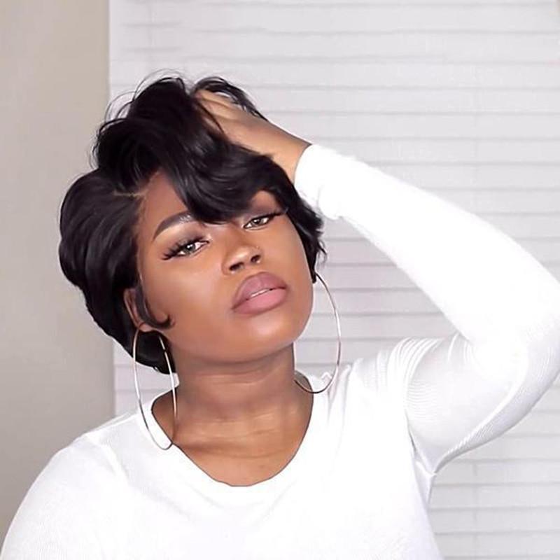 Short Lace Frontal Wig Human Hair - MAXIME