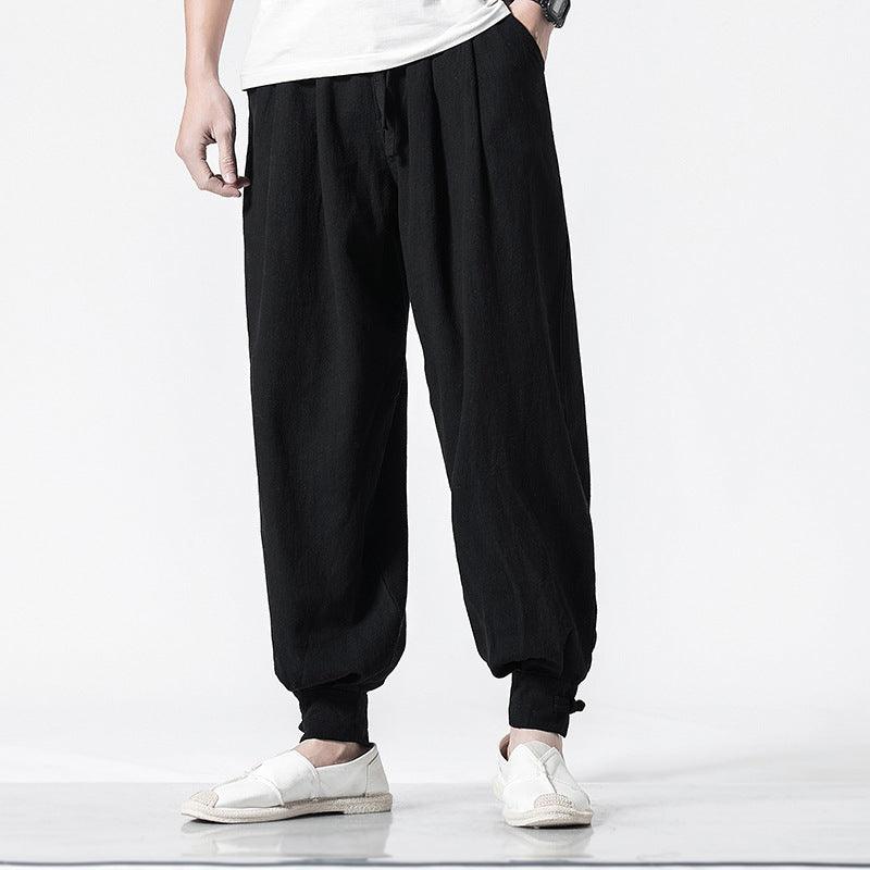 Linen casual trousers loose harem pants - MAXIME