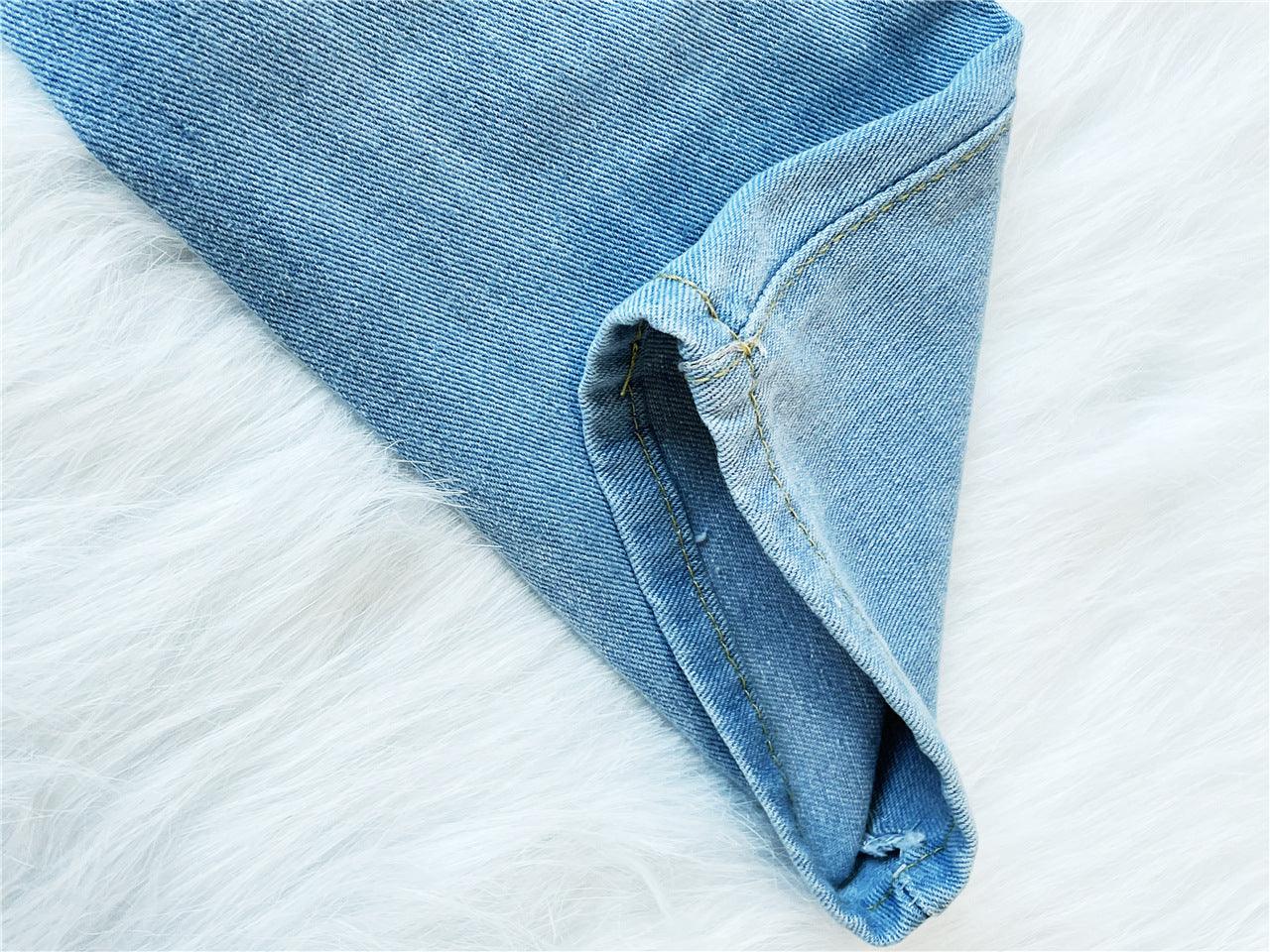 Washed And Frayed Straight-leg Jeans - MAXIME