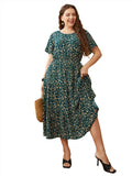 Summer Plus Size Women Floral Printed Dresses - MAXIME