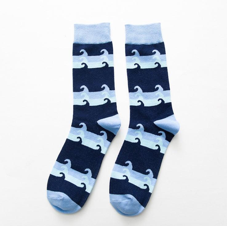 Geometry Pattern Funny Cotton Socks - MAXIME