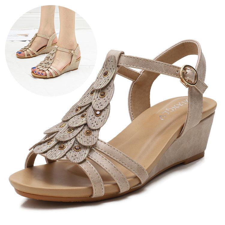 Women's Sandals Boho Bohemia Wedge Shoes Party Daily Beach Shoes - MAXIME