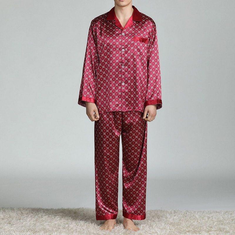 Men's Pajamas Spring And Summer Long-Sleeved Suit - MAXIME